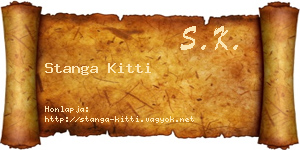 Stanga Kitti névjegykártya